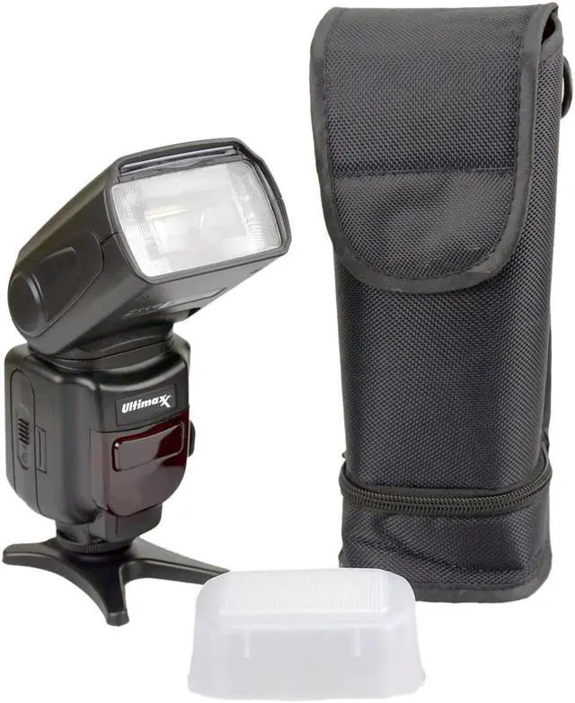 Main image of ULTIMAXX TTL Dedicated Slave Flash with LCD Swivel/Bounce & Case for Nikon