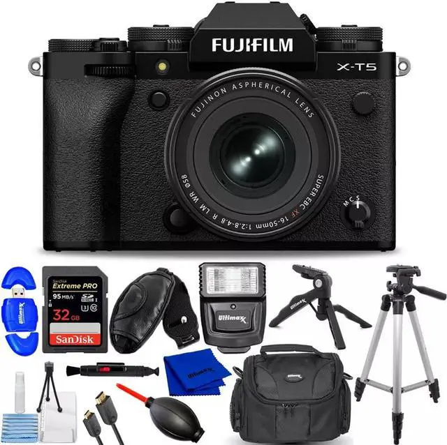 Main image of FUJIFILM X-T5 Mirrorless Camera with XF 16-50mm f/2.8-4.8 Lens (Black) Bundle