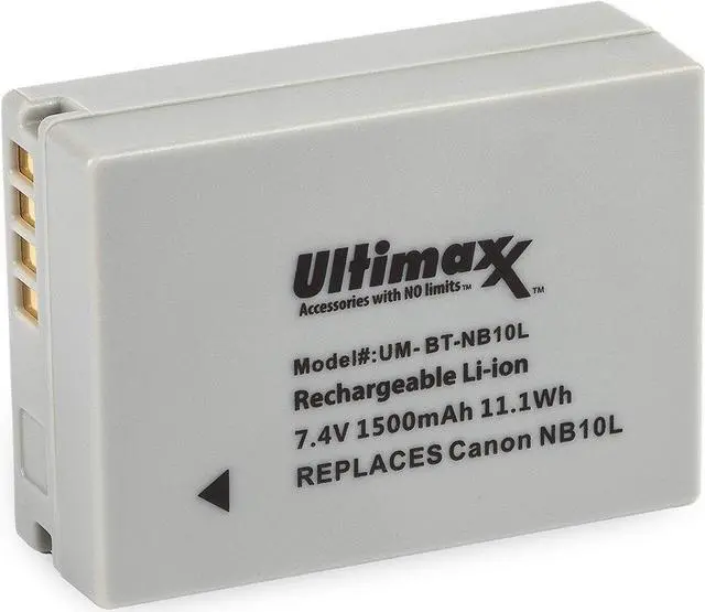 Alt view image 2 of 7 - Replacement NB-10L 1500mAh Lithium Ion Battery for Canon PowerShot G15 G16 G1 X