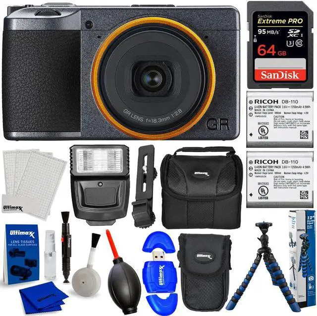 Main image of Ricoh GR III Street Edition Digital Camera 01097 + 64GB + Gripster Bundle