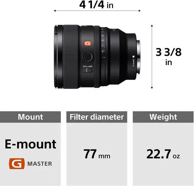 Alt view image 6 of 6 - Sony FE 85mm f/1.4 GM II Lens SEL85F14GM2 - 10PC Accessory Bundle