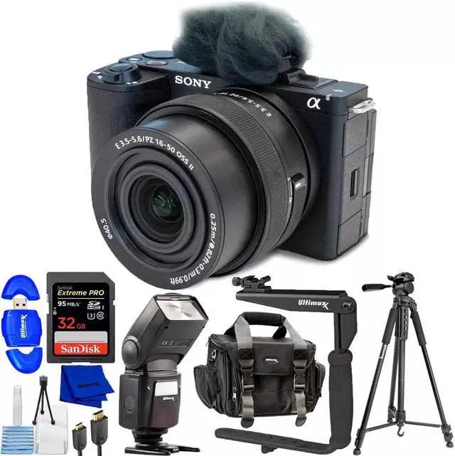 Main image of Sony ZV-E10 II Mirrorless Camera with 16-50mm Lens (Black) - 10PC Accessory Kit