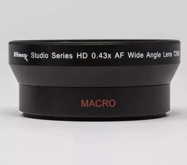 Alt view image 2 of 4 - ULTIMAXX 72mm 0.43x Wide Angle Lens with 62/72, 67/72, 77/72 Ring Adapters