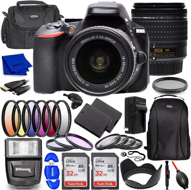 Main image of Nikon D5600 Camera with 18-55mm Lens 1576 - Top Value 20PC Accessory Bundle