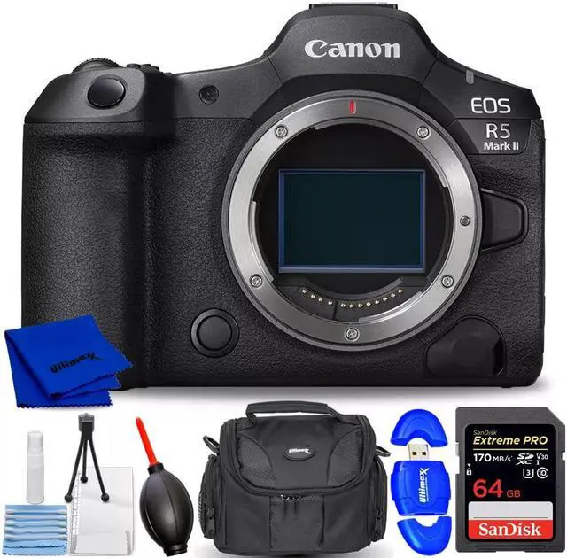 Main image of Canon EOS R5 Mark II Mirrorless Camera 6536C002 - 7PC Accessory Bundle