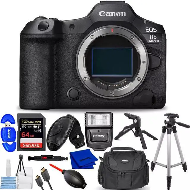 Main image of Canon EOS R5 Mark II Mirrorless Camera 6536C002 - 12PC Accessory Bundle