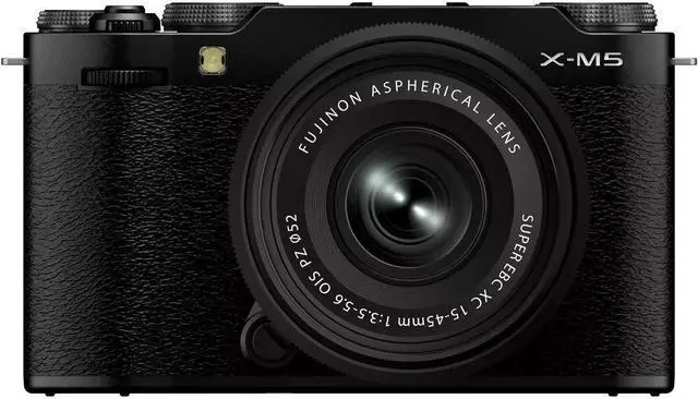 Alt view image 2 of 5 - FUJIFILM X-M5 Mirrorless Camera with XC 15-45mm f/3.5-5.6 Lens (Black) - Bundle