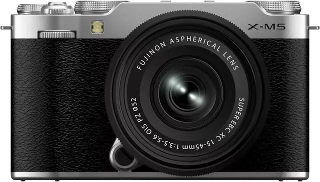Alt view image 2 of 6 - FUJIFILM X-M5 Mirrorless Camera with XC 15-45mm f/3.5-5.6 Lens (Silver) - Bundle