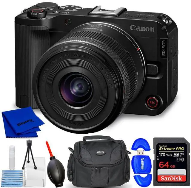 Main image of Canon EOS R50 V Mirrorless Camera with 14-30mm f/4-6.3 IS STM PZ Lens - Bundle