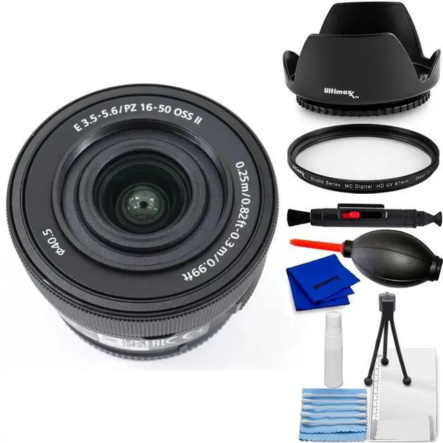 Main image of Sony E PZ 16-50mm f/3.5-5.6 OSS II Lens (Black, White Box) - 7PC Accessory Kit