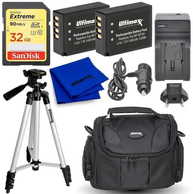Main image of Battery Accessory Bundle Tripod Kit for Fujifilm X100VI XT50 XT30 II X-Pro3