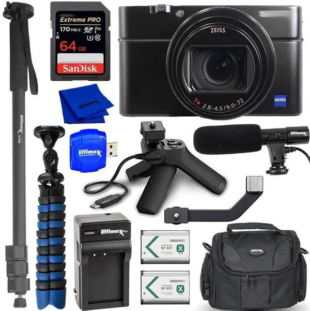 Main image of Sony Cyber-shot DSC-RX100 VII Digital Camera with Shooting Grip 9PC Kit