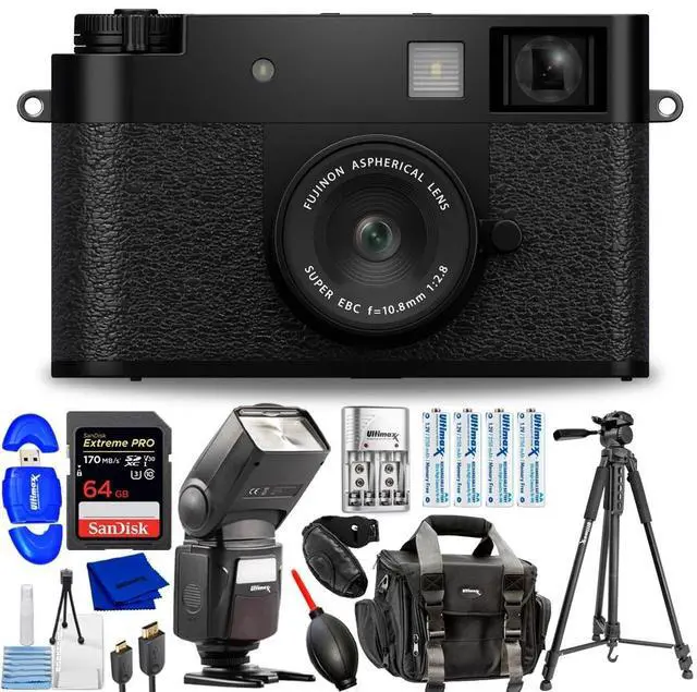 Main image of FUJIFILM X half Digital Camera (Black) 16954071 - 12PC Accessory Bundle
