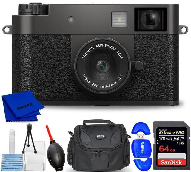 Main image of FUJIFILM X half Digital Camera (Charcoal Silver) 16954112 - 7PC Accessory Bundle
