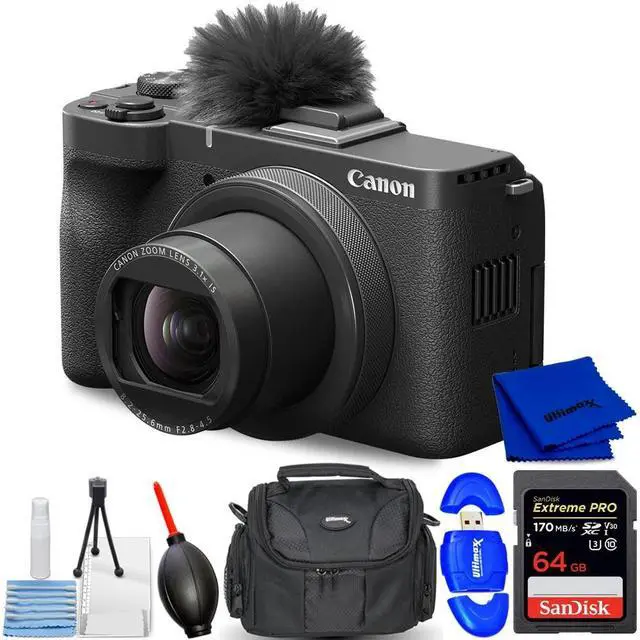 Main image of Canon PowerShot V1 Digital Camera 6390C001 - 7PC Accessory Bundle