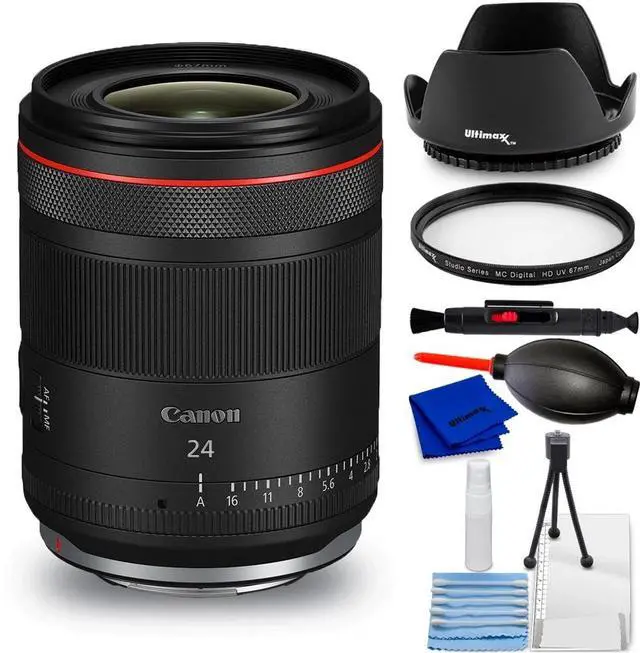 Main image of Canon RF 24mm f/1.4 L VCM Lens (Canon RF) 6907C002 - 7PC Accessory Bundle