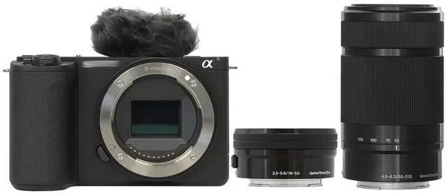 Main image of Sony ZV-E10 II Mirrorless Camera with 16-50mm II & 55-210mm Lens (Black)