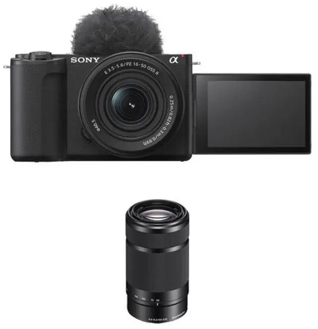 Alt view image 3 of 3 - Sony ZV-E10 II Mirrorless Camera with 16-50mm II & 55-210mm Lens - 8PC Bundle