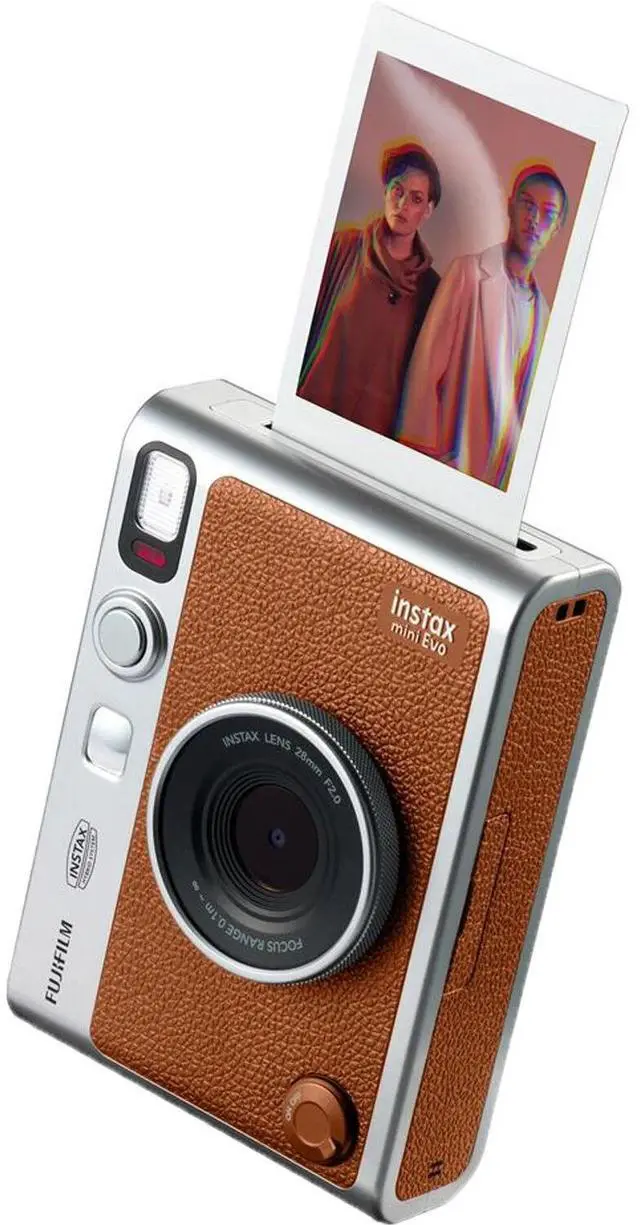 Alt view image 4 of 5 - FUJIFILM INSTAX MINI EVO Hybrid Instant Camera (Brown) - 16812534