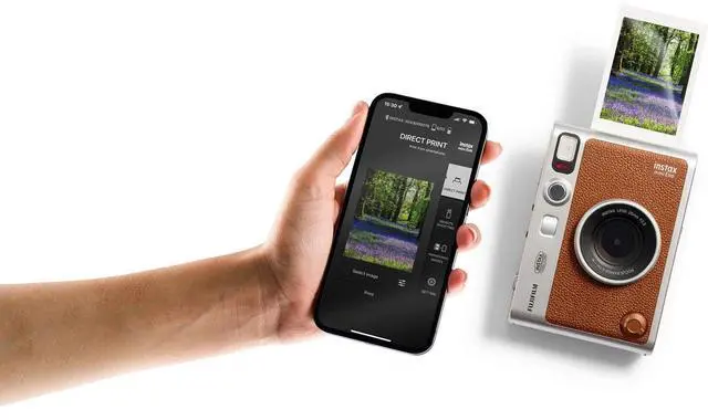 Alt view image 5 of 5 - FUJIFILM INSTAX MINI EVO Hybrid Instant Camera (Brown) - 16812534