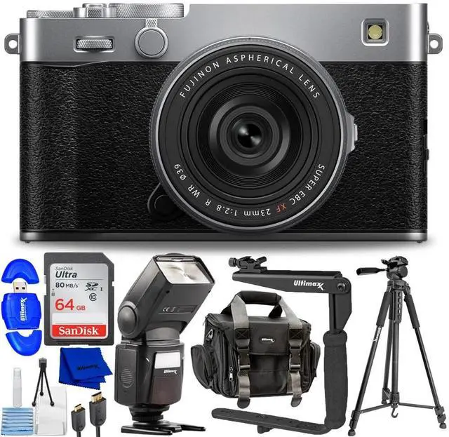 Main image of FUJIFILM X-E5 Mirrorless Camera with XF 23mm f/2.8 Lens (Silver) - 10PC Bundle