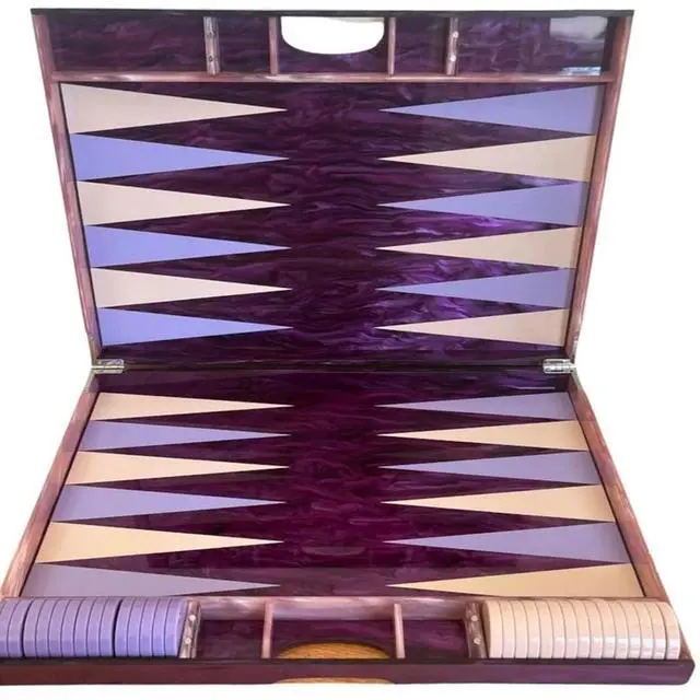 Main image of Lucite Acrylic Backgammon Set 18" Large Premium Board and Pieces