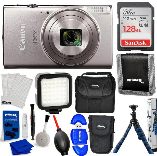 Main image of Canon Compact Digital Camera IXY650 (Silver) IXY650SL - 10PC Accessory Bundle