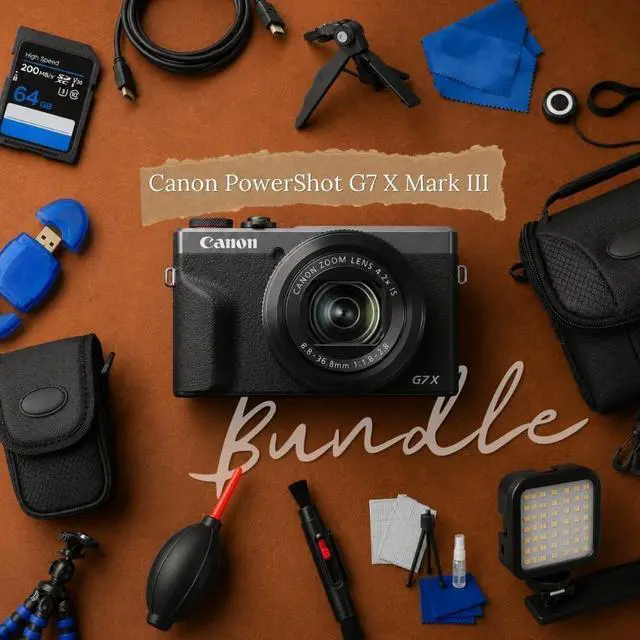 Alt view image 2 of 5 - Canon PowerShot G7 X Mark III Digital Camera 30th Anniversary Graphite LED Kit