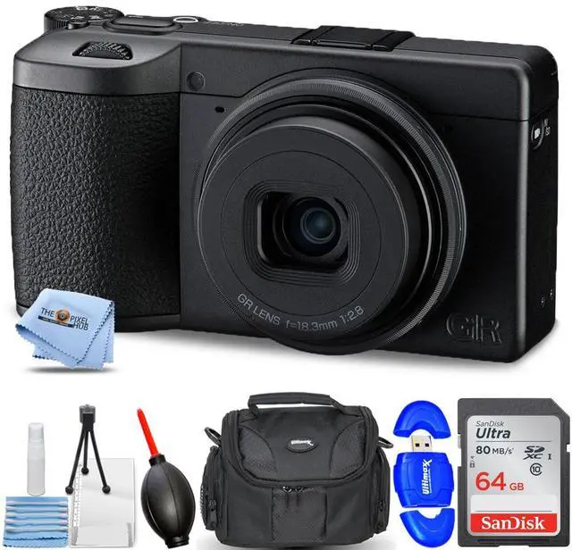 Main image of Ricoh GR IV Monochrome Digital Camera 01582 - 7PC Accessory Bundle