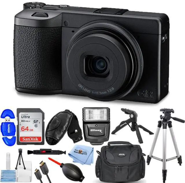 Main image of Ricoh GR IV Monochrome Digital Camera 01582 - 12PC Accessory Bundle