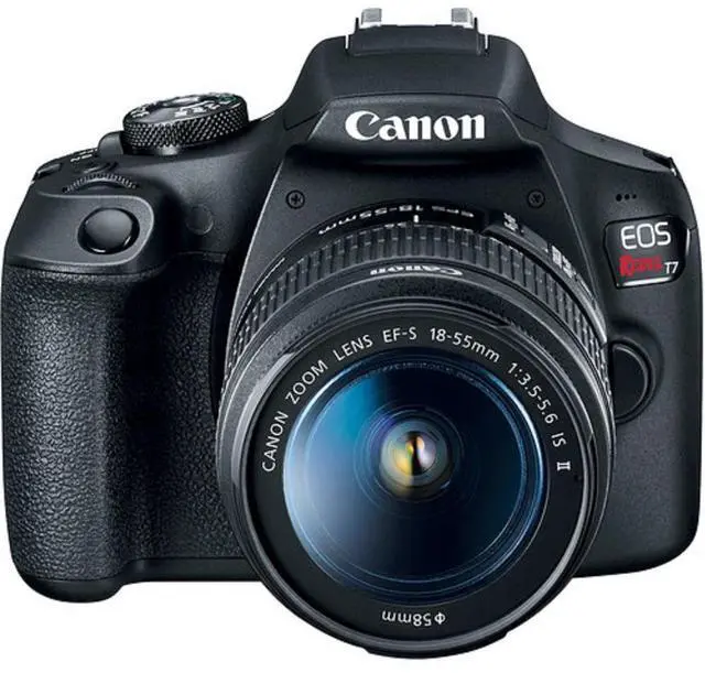 Alt view image 3 of 5 - Canon EOS Rebel T7 DSLR with 18-55mm IS II 2727C002 + SanDisk Ultra 32GB SD