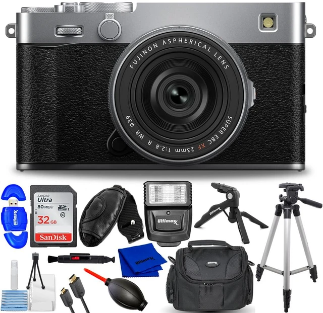 Main image of FUJIFILM X-E5 Mirrorless Camera and XF 23mm f/2.8 Lens (Silver) - 12PC Bundle