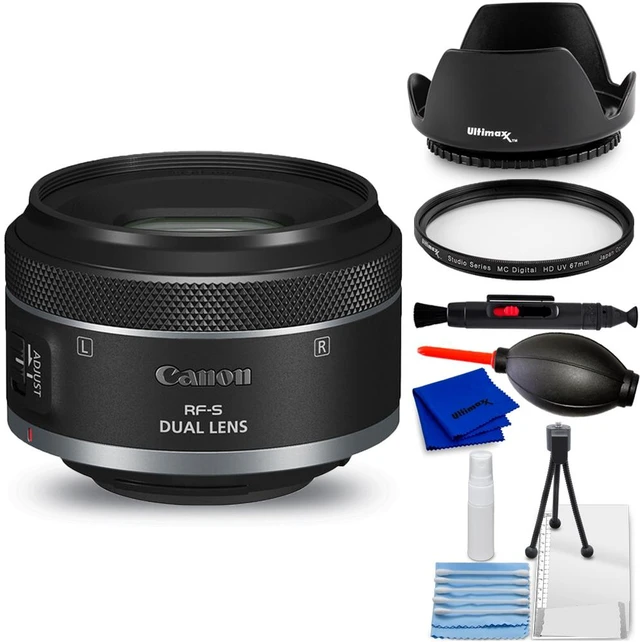 Main image of Canon RF-S 7.8mm f/4 STM Dual Lens 6795C002 - 7PC Accessory Bundle
