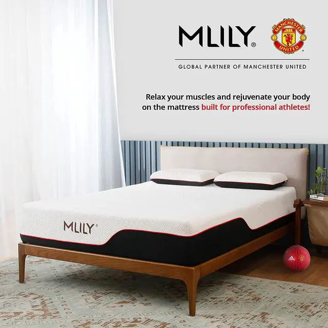 Alt view image 3 of 6 - MLILY Manchester United 12 Inch Medium Plush Memory Foam Sports Mattress | CertiPUR-US | | Made in USA