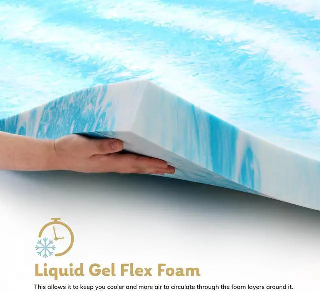 Alt view image 5 of 7 - MLILY EGO Copper 12 Inch Therapeutic Medium Copper Gel Infused Memory Foam Mattress, CertiPUR-US, Made in USA