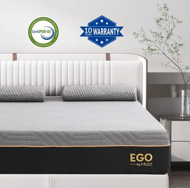 Alt view image 7 of 7 - MLILY EGO Copper 12 Inch Therapeutic Medium Copper Gel Infused Memory Foam Mattress, CertiPUR-US, Made in USA