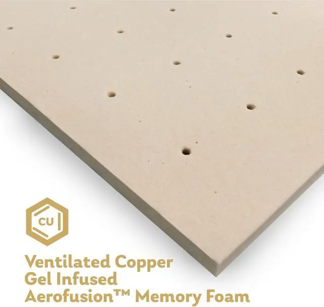 Alt view image 4 of 7 - MLILY EGO Copper 12 Inch Therapeutic Medium Copper Gel Infused Memory Foam Mattress, CertiPUR-US, Made in USA