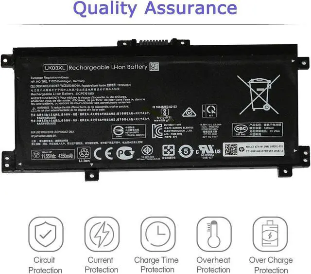 Alt view image 6 of 7 - LK03XL L09281-855 916814-855 Battery for HP Envy X360 15m-bp0xx bp1xx bq0xx bq1xx bq021dxcn0xxx cn1xxx cn0011dx cn0012dx cp0xxx cp0011dx 17m-ae0xx ae1xx ae111dx bw0xxx bw0013dx ce0xxx ce1xxx ce101
