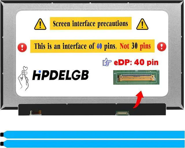 Alt view image 2 of 3 - NUOLAISUN Replacement for Acer Nitro 5 AN515-54 AN515-55 AN515-57 AN515-58 N20C1 N22C1 737S 74TT 76DW 728C 73H1 LCD Screen Display 15.6" 144Hz 40PIN 1920x1080 IPS (Non-Touch Screen)