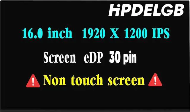 Main image of NUOLAISUN Replacement for HP Elitebook 860 G9 860 G10 G11 LCD Screen 1920x1200 N14763-001 M74471-ND1 LCD Display Screen Panel Replacement 30Pin Non-Touch Screen