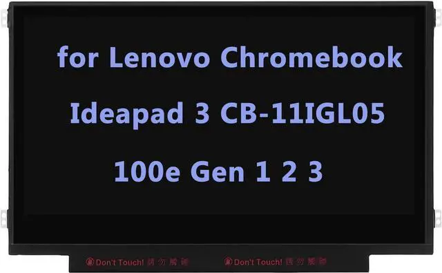 Main image of NUOLAISUN 11.6" Screen Replacement for Lenovo Chromebook Ideapad 3 CB-11IGL05 N22 N23 100S 100e Gen 1 2 3 82BA 5D10X54254 LCD LED Display Panel HD 30 Pin (Side Brackets Non Touch)