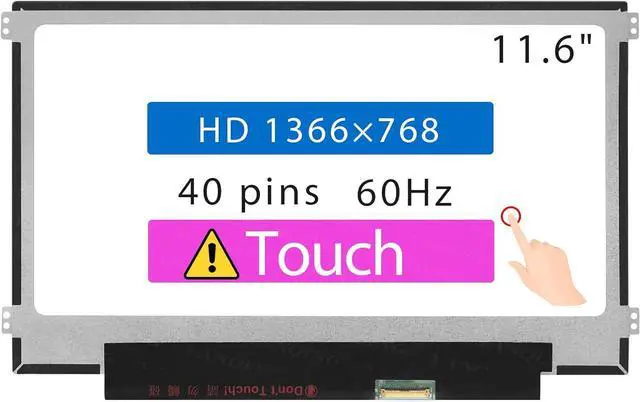 Main image of Screen Replacement for HP Chromebook 11MK G9 EE 11.6" HD 1366x768 40 pin LCD Touch Screen Display Panel