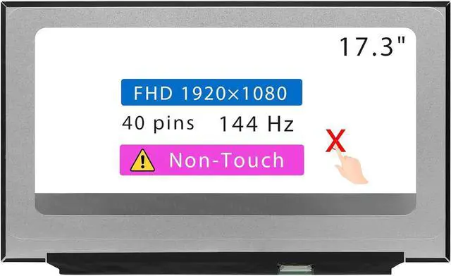 Main image of NUOLAISUN 17.3" Screen Replacement for MSI Raider GE75 8SG-213ZA LCD Display Panel 40 pin 144 Hz (FHD 1920 * 1080 Non-Touch)