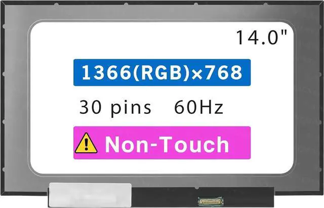 Main image of NUOLAISUNScreen Replacement for HP Chromebook 14A-NA0009CA 14A-NA0010CA 14A-NA0020CA 14.0" HD 1366x768 30 pin LCD Non-Touch Screen Display Panel