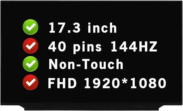 Main image of NUOLAISUN FHD 1920x1080 40 pins 144HZ LCD Non-Touch Screen Replacement for ASUS TUF FA706IHR-BS51-CB 17.3" Display Panel