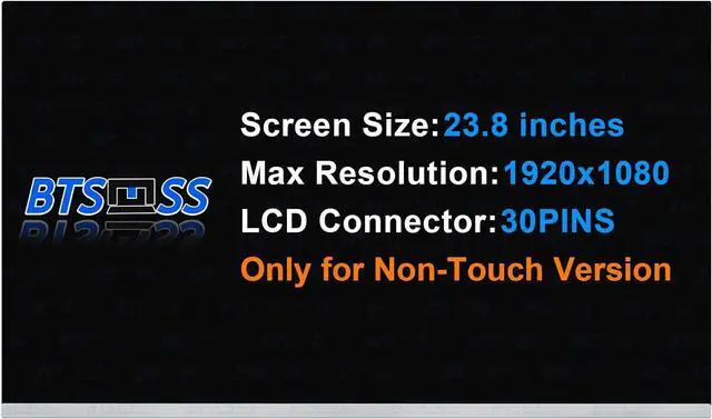 Main image of LCD Replacement for HP All in One 24-D 24-dd0010 24-dd0117c 24-dd1006 24-dd0210 24-dd0006 Non-Touch Screen Display Panel M238HVN01.1 23.8" FHD 1080P 30Pins 60HZ
