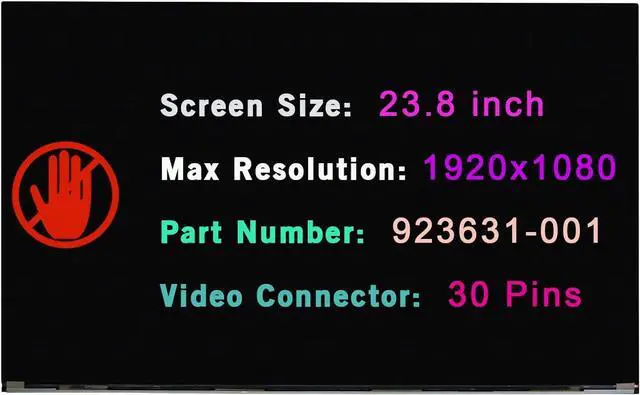 Alt view image 2 of 3 - NUOLAISUN Replacement for DELL MV238FHM-N20 CWWCP 0CWWCP WCRJP 0WCRJP LED LCD Screen Panel Replacement 23.8" FHD (Non-Touch Version