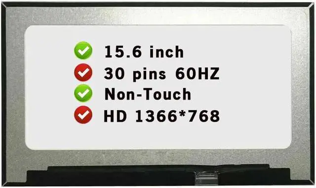 Main image of NUOLAISUN 15.6" N156BGA-E53 for HP ELITEBOOK 650 G9 650 G10 655 G9 655 G10 LCD HD 1366×768 30 Pins 60Hz Non-Touch Screen Replacement Display Panel(Not FHD)