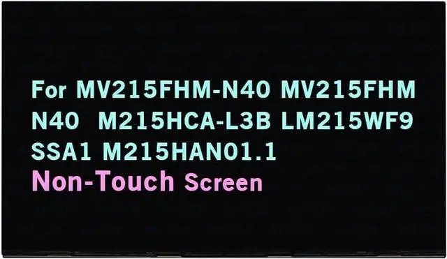 Main image of Screen Replacement for HP 22-DF0003W MV215FHM-N40 M215HCA-L3B LM215WF9 SSA1 M215HAN01.1 T215HVN05.1 21.5" LCD Display Panel FHD 1920×1080(Non-Touch Version)