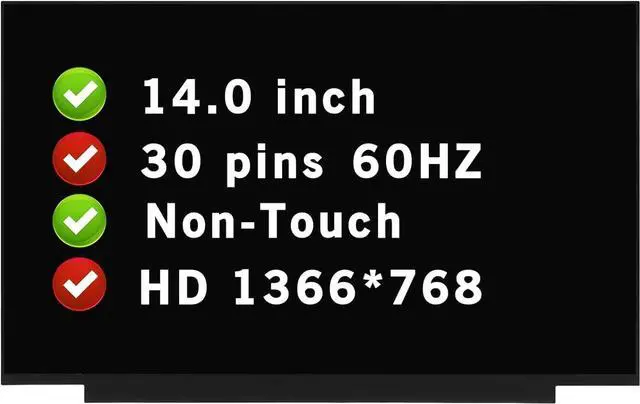 Main image of NUOLAISUN LCD New Screen Replacement for HP Chromebook 14A-NA0012TG 3A3G0UA HD 1366 * 768 Non-Touch Display Panel